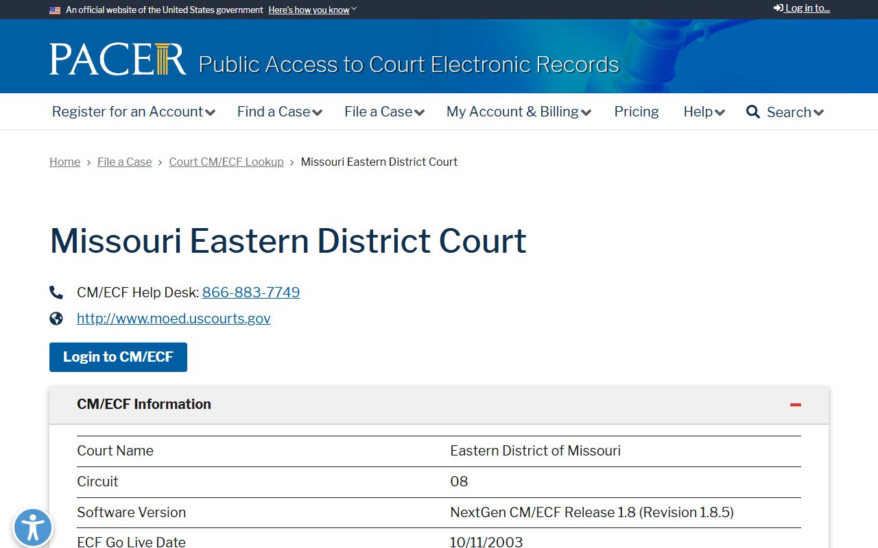 Butler County Circuit Clerk records PACER court lookup reference