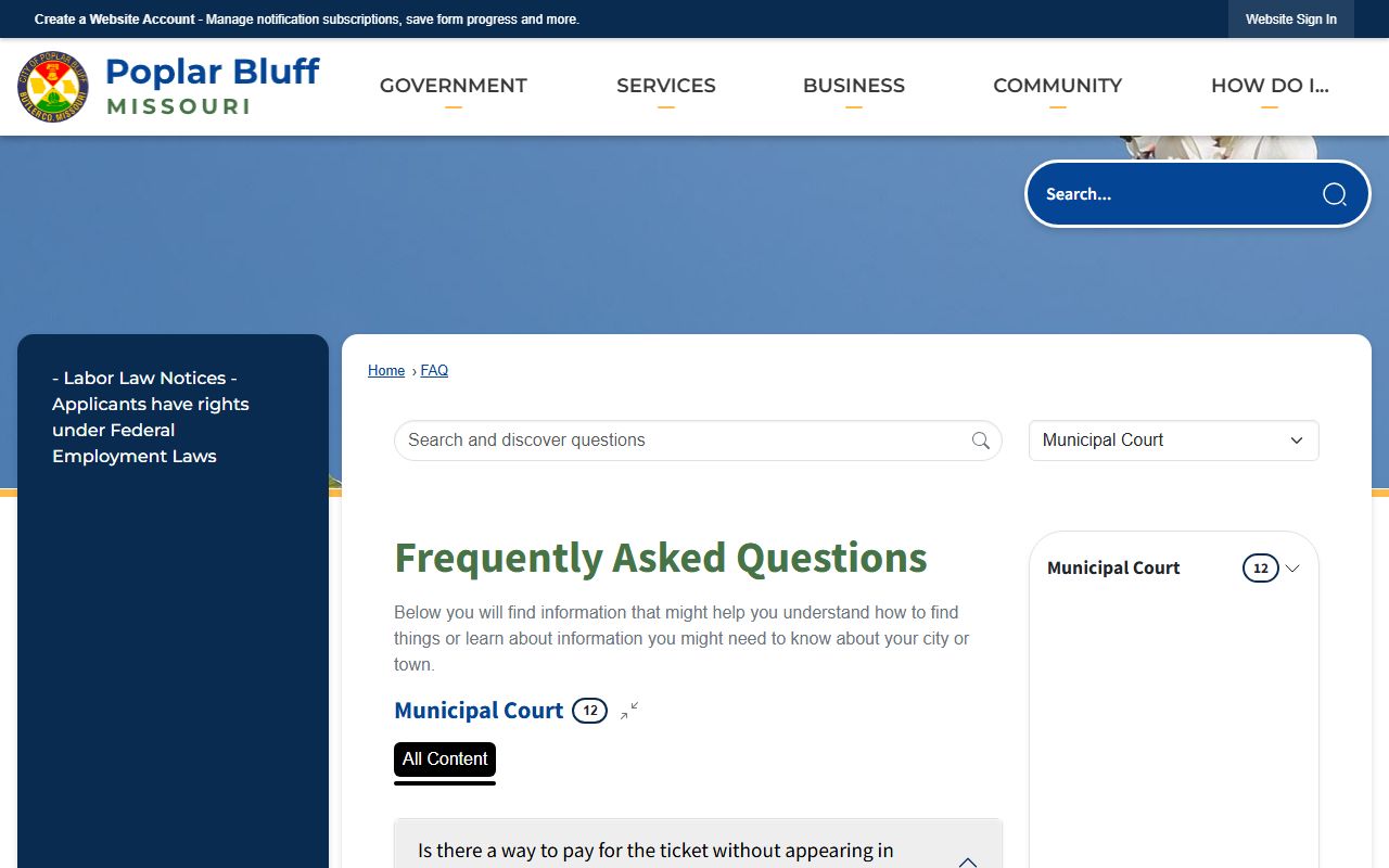 Butler County court dockets municipal court FAQ