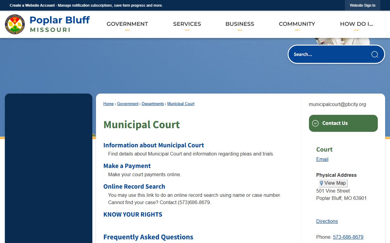 Butler County court dockets Poplar Bluff Municipal Court source