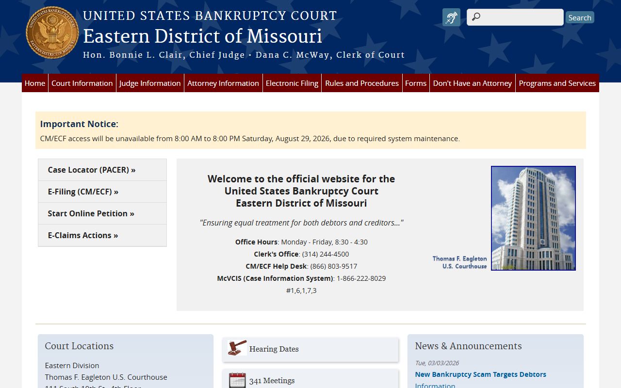 Butler County Circuit Court records federal court distinction