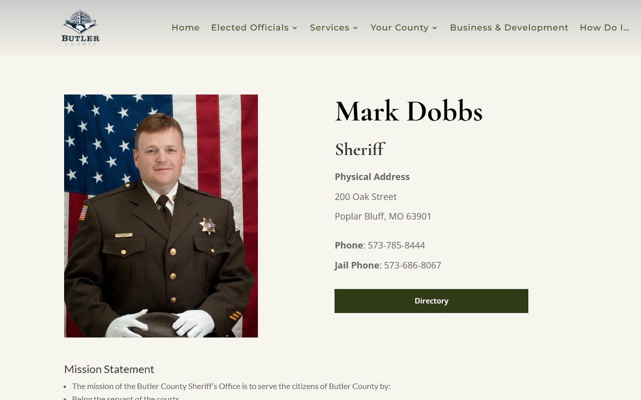 Butler County warrant records sheriff office source